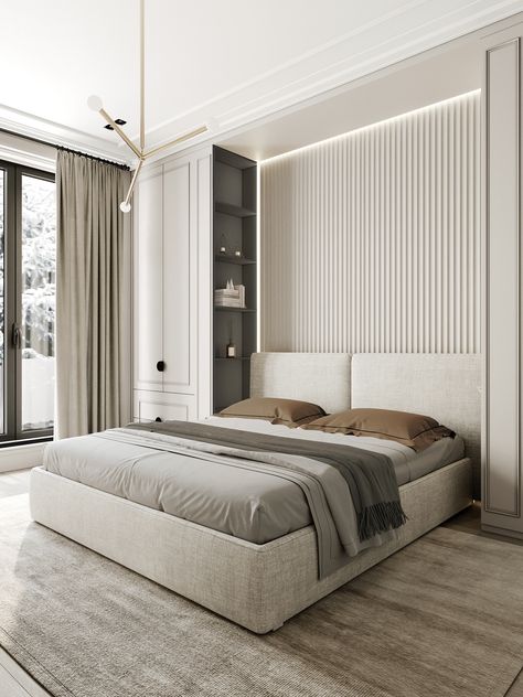 Quadro Room are the masters of minimalistic and modern designs!  #designtrends #interiortrends #contemporarydesign #interiordesignideas Beautiful Bed Designs, Modern Luxury Bedroom, Modern Bedroom Interior, 아파트 인테리어, Luxury Bedroom Master, Bedroom Bed Design, Bedroom Furniture Design, Room Design Bedroom, Apartment Interior Design