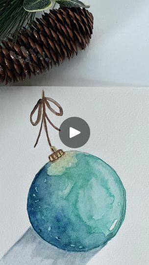 1.6K views · 1.3K reactions | The only thing better than gifting a hand painted watercolor Christmas card is painting one. This’ll be your favorite class!

#huart #watercolor #watercolorart #christmasballs #artlover #watercolorcards #christmasart #watercolorist #learnwatercolor #watercolorbeginners #watercolordaily #artreels #art | HuArt • Art & Design | Duluth, MN | LeeAnn Huot Broken Pottery Jewelry, Hand Painted Christmas Cards, Watercolor Christmas Cards Diy, Watercolor Christmas Card, Paint Pictures, Painted Christmas Cards, Pottery Jewelry, Christmas Gifts To Make, Winter Watercolor