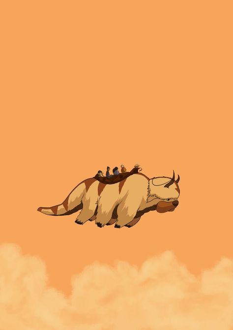 Avatar The Last Airbender Appa Flying, Nerdy Pottery, The Last Airbender Art, Last Airbender Art, Sky Bison, Appa Avatar, Art Avatar, Avatar Tattoo, Aang The Last Airbender