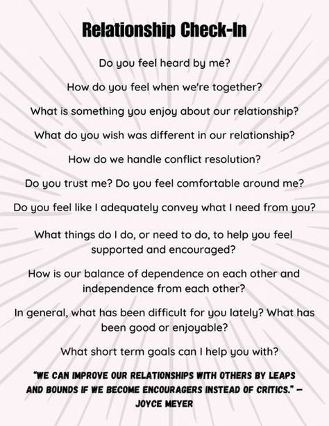 relationship check-in Monthly Relationship Check In Questions, How To Maintain A Healthy Relationships, Relationship Evaluation Questions, How To Take Things Slow Relationship, Relationship Check In, Relationship Standards List, Things I Want In A Relationship, Relationship Evaluation, What I Want In A Relationship