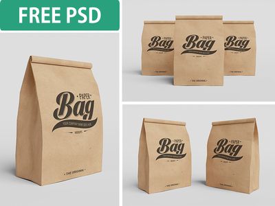 Paper Bag PSD Mockups Bread Packaging, Paper Bag Design, Free Mockup Templates, Mockups Free, Free Psd Mockups Templates, Bag Mockup, Mockup Downloads, Psd Mockup Template, Packing Design