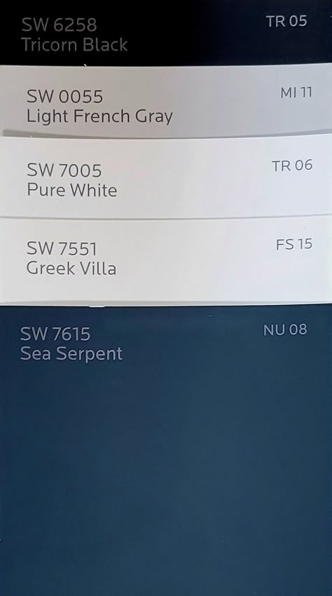 Sea Serpent Color Palette, Sea Serpent Bedroom, Sherwin Williams Sea Serpent Exterior, Sw Sea Serpent Coordinating Colors, Sea Serpent Sherwin Williams, Bedrooms Dark, Sherwin Williams Exterior Paint, Sherman Williams Paint, Fall Paint Colors