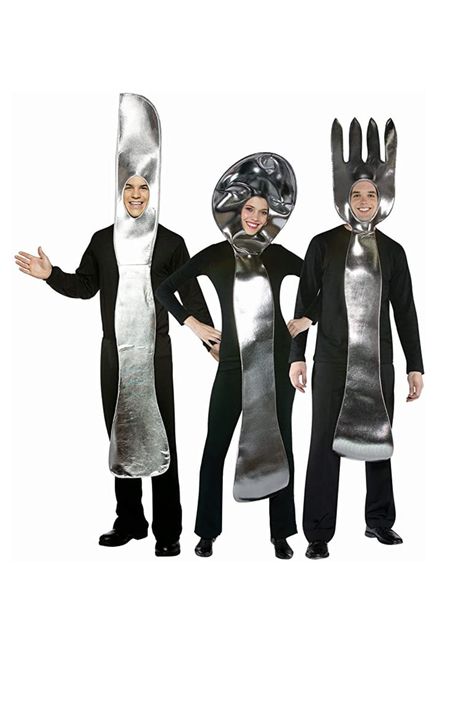 Costumes For Three People, 3 People Costumes, Holloween Costumes, Silver Knife, Trio Costumes, Friend Costumes, Matching Halloween Costumes, Zestaw Ikon, Best Friend Halloween Costumes