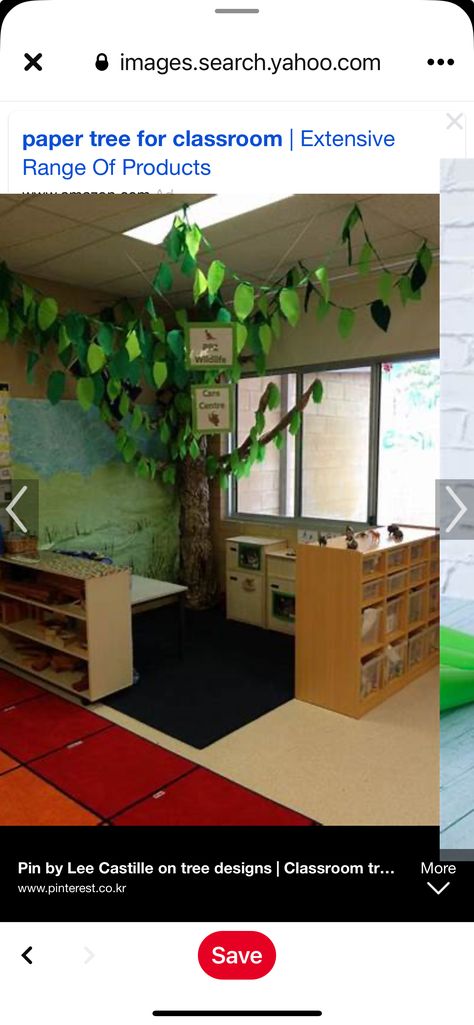 Tree House Classroom Theme, Magic Tree House Classroom Theme, Tree House Classroom, One Year Old Classroom Setup Daycare, Paper Branches, Class Tree, Forest Classroom, Classroom Tree, Jungle Theme Classroom