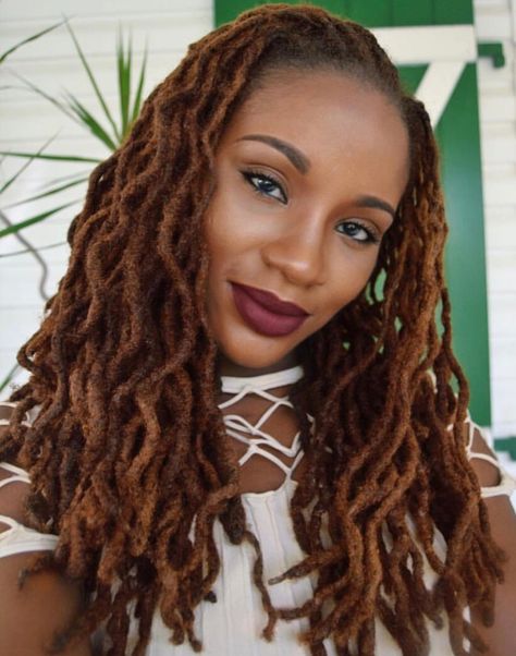 Brown dreads dreadlocks Dyed Dreads, Brown Dreads, Honey Brown Hair, Beautiful Dreadlocks, Short Locs Hairstyles, Dreadlock Styles, Dreads Styles, Flat Twist, Twist Outs