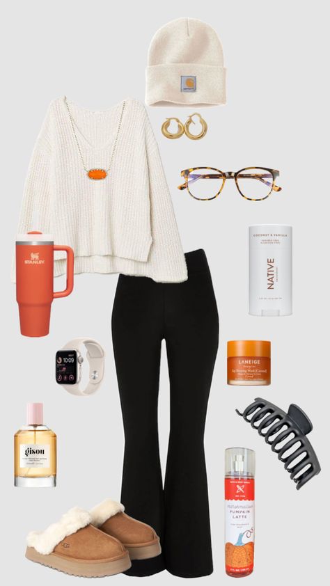 #falloutfit #preppy Preppy Fall Outfits, Preppy Fall, Casual Preppy Outfits, Trendy Outfits For Teens, Cute Lazy Day Outfits, Lazy Day Outfits, Cute Preppy Outfits, Cute Fall Outfits, Simple Trendy Outfits