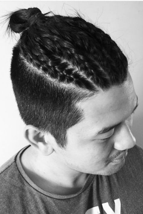 Elevate your style with Man Braids, a Japanese men's hairstyle that blends tradition with contemporary cool. Embrace intricate braids for a look that's both edgy and refined. Learn how to effortlessly infuse your look with cultural flair and individuality. #JapaneseMenHairstyle #ManBraids #MenHairInspo Asian Hair Braid, Asian Men Short Hairstyle, Japanese Men Hairstyle, Asian Men Hairstyle, Cute Braided Hairstyles, Mens Braids, Mens Braids Hairstyles, Asian Design, Braided Hairstyles Easy