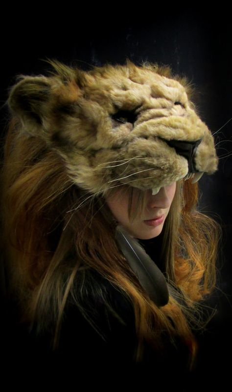 Lion Headdress by EasternLightStudio on Etsy Lion Headdress Tattoo, Lion Headdress, Headdress Tattoo, Lion Hat, House Lannister, Lion Mask, Angel Artwork, Face Drawing Reference, Cersei Lannister