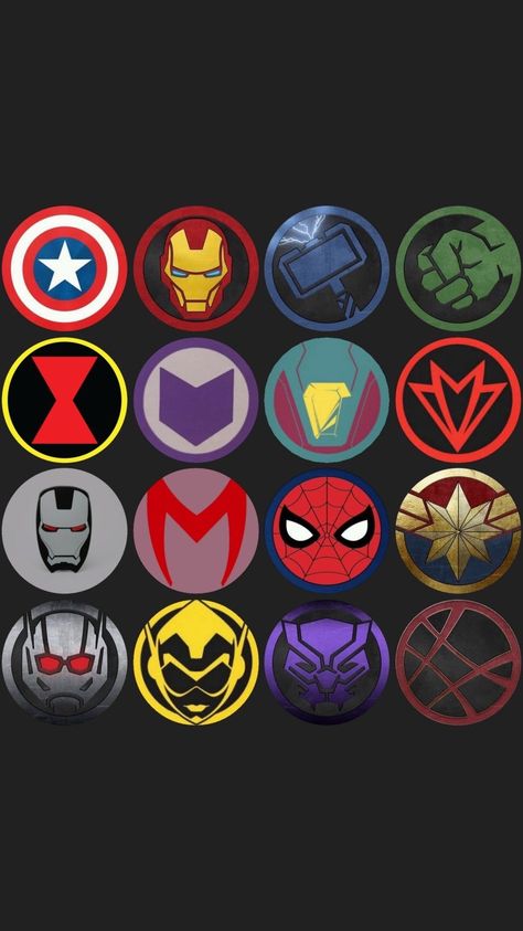 Marvel Logos Symbols Avengers, Avengers Logos Symbols, Marvel Heroes Logo, Marvel Symbols, Avengers Painting, Avengers Symbols, Logo Marvel, Marvel Room, Marvel Paintings