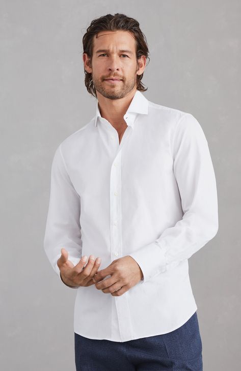 Cuban collar shirt men