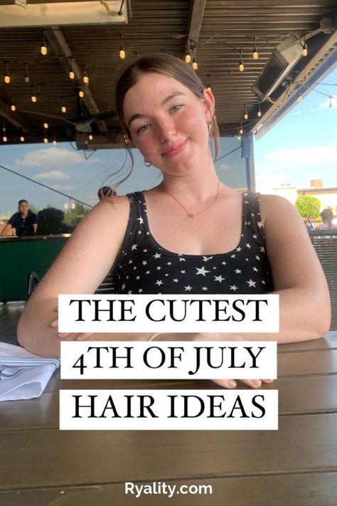 Wow these are such cute fourth of july hairstyles 4th Of July Hair Ideas, Cute Fourth Of July Hairstyles, Patriotic Hairstyles, Fourth Of July Hairstyles, Hair Ideas Summer, 4th Of July Hairstyles, Aesthetic 4th Of July, July Hairstyles, Hair Styles Summer