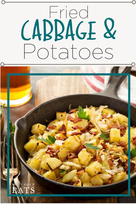 Fried Cabbage And Potatoes With Bacon, Fried Cabbage Potatoes And Onions, Bacon Cabbage Potatoes, Cabbage Bacon Potato Recipe, Fried Cabbage And Potatoes Recipes, Potatoes And Cabbage Recipes, Cabbage And Potatoes Recipes, Potato And Cabbage Recipes, Cabbage And Potato Recipes