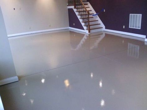 Basement floor paint and epoxy provides surface protection and a decorative finish. Check out my tips on choosing the right concrete floor paint for your basement. Waterproof Basement, Epoxy Floor Basement, Basement Flooring Waterproof, Painting Basement Floors, Concrete Basement Floors, Epoxy Floor Designs, Painted Concrete Floors, Modern Basement, Basement Laundry Room