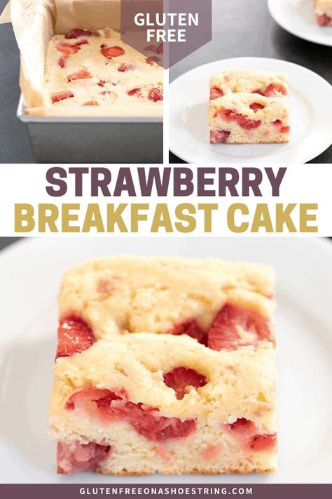 Strawberry Breakfast Cake, Gluten Free Strawberry Shortcake, Strawberry Gluten Free, Fresh Strawberry Recipes, Make Dessert, Strawberry Breakfast, Gf Breakfast, Sweet Breakfast Treats, Cake For Breakfast