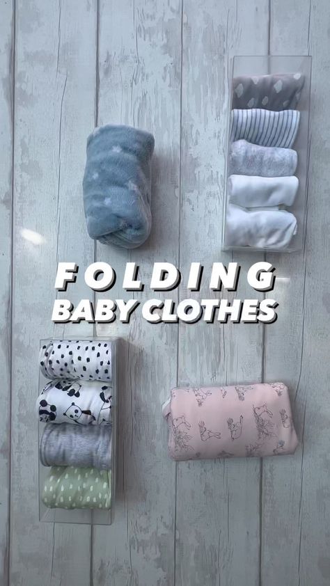 Folding Baby Shirts, Folding Baby Blankets, How To Fold Baby Sleepers, Folding Newborn Onsies, Folding Baby Onesies, How To Fold Baby Onesies, Folding Baby Sleepers, Baby Clothes Folding Hacks, How To Fold Baby Clothes