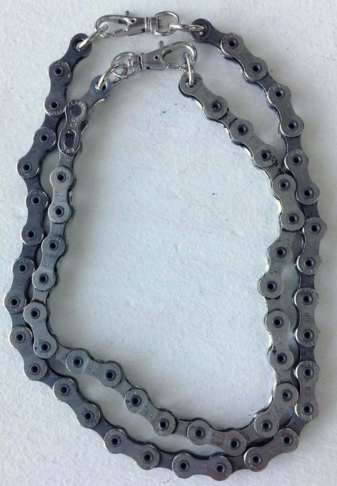 Bike Chain Necklace, Cycle Chain, Bicycle Diy, Bicycle Chain, Chain Fashion, Pokemon Oc, Bike Chain, Broken Chain, Business For Kids