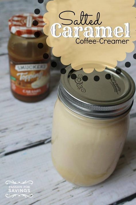 Salted Caramel Coffee Creamer, Caramel Coffee Creamer Recipe, Caramel Coffee Creamer, Caramel Creamer, Starbucks Salted Caramel Mocha, Homemade Coffee Creamer Recipe, Mocha Creamer, Diy Coffee Creamer, Salted Caramel Coffee