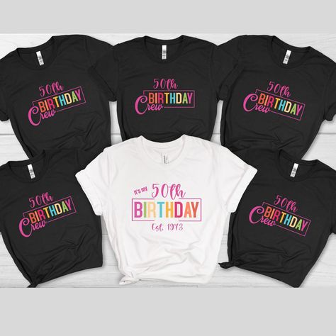 Birthday Party Shirts, Birthday Girl T Shirt, Thirty Birthday, 1 Birthday, 60th Birthday Party, Group Shirts, Birthday Party Shirt, 40th Birthday Parties, Girls Tees