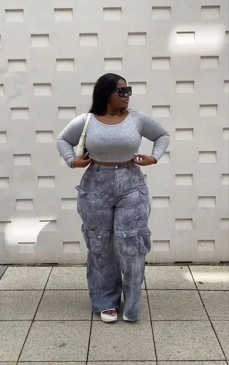 Embracing Confidence: Plus Size Outfits 2024 Girly Tomboy Outfits Plus Size, Shein Streetwear Outfits Plus Size, Afropaty Plus Size, Streetwear Fashion Black Women Plus Size, Plus Size Summer Outfits Big Arms, Plus Size Fits Aesthetic, Curvy Tomboy Outfits, Plus Size Baddies Outfit Ideas, Curvy Y2k Fashion