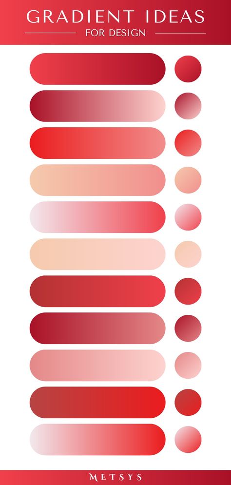 { #gradients #colors #colorful #ideas #colorideas #designers #designs #red } Red Ombre Color Palette, Gradient Color Palette, Vitamin Design, Color Thesaurus, Ideas For Design, Red Color Combinations, Icon Set Design, Red Gradient, Pastel Gradient