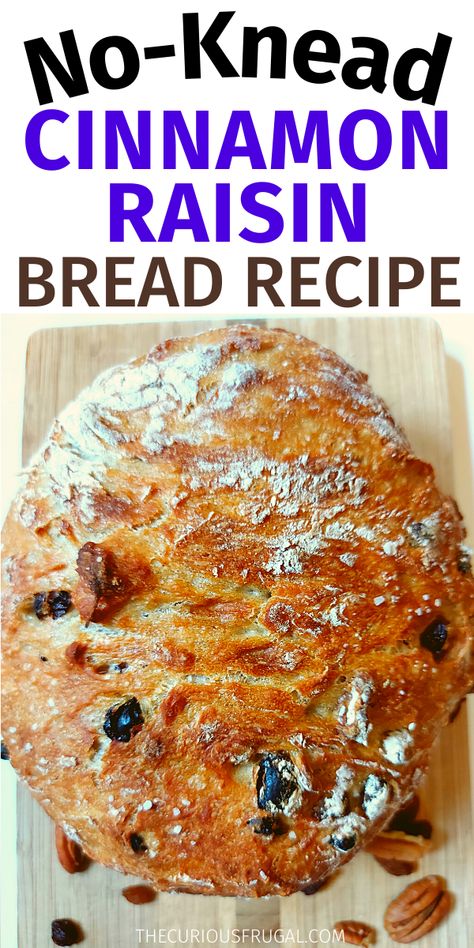 Raised Bread Recipe, Cinnamon Raisin Dutch Oven Bread, Cinnamon No Knead Bread, Dutch Oven Cinnamon Raisin Bread, Dutch Oven Bread Quick, Cinnamon Raisin Bread Dutch Oven, Durch Oven Bread Recipes, No Knead Cinnamon Raisin Bread, Rasin Bread