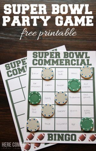 Print out this fun Super Bowl Party Game! Such a great idea to play during the game! Super Bowl Bingo, Super Bowl Games, Bowl Desserts, Superbowl Party Ideas, Superbowl Party Games, Superbowl Party Decorations, Super Bowl Ideas, Super Bowl Party Ideas, Super Bowl Party Food