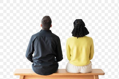 Two People On A Bench, Person Sitting Back View, Sitting Down Back View, Person Sitting From Behind, Asian People Png, People Png Photoshop, Two People Sitting Together, People Back View, People Sitting On Bench