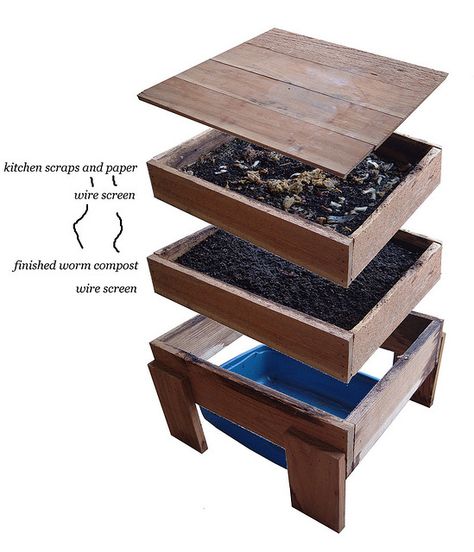 2010.03_worm bin diagram | Flickr - Photo Sharing! Vermicomposting Worm Farm, Red Worm Composting, Worm Farm Diy, Worm Beds, Worm Composting Bin, Chicken Houses, Worm Bin, Red Worms, Rain Barrels