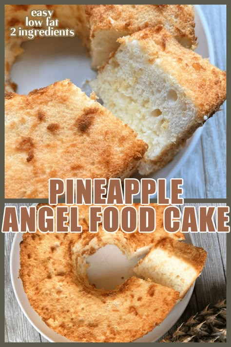 Angelfood Pineapple Cake 2 Ingredients, Angle Food Pineapple Cake, Weight Watchers Angel Food Pineapple, Angel Food Cake Mix And Pineapple, Ww Pineapple Angel Food Cake, Pineapple Angel Food Cake Recipe Simple, Angelfood Pineapple Cake, Flavored Angel Food Cake Recipes, Angel Cake Recipe