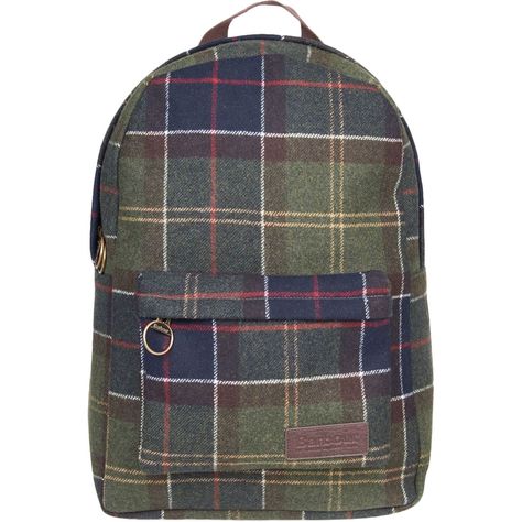 Barbour Carrbridge Backpack Green Backpacks, Waxed Cotton Jacket, Barbour Mens, Practical Bag, Patterned Backpack, Stylish Backpacks, Classic Backpack, Mens Green, Mixing Fabrics