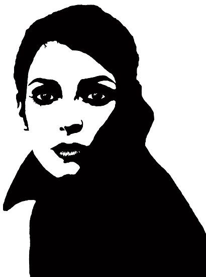 High Contrast Photography Portraits, Winona Ryder Drawing, Portrait Stencil, Black And White Template, High Contrast Photography, Artwork On Wall, Contrast Photography, Winona Forever, Doodle Paint