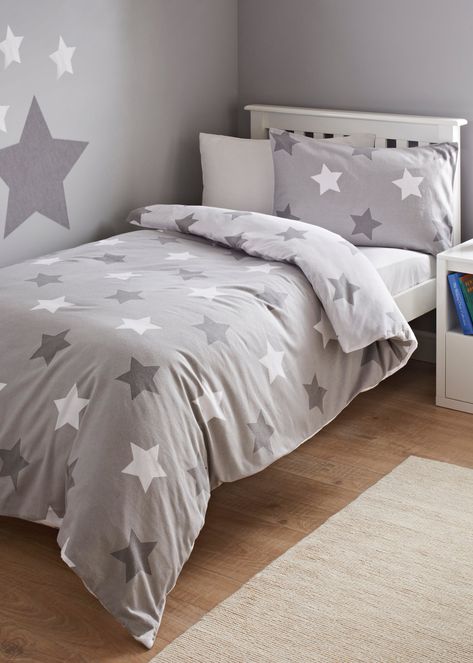 Star Bedding, Flannel Duvet Cover, Gray Duvet Cover, Kids Bedding Sets, Cute Bedroom Decor, Dream Room Inspiration, Room Makeover Inspiration, Cute Room Decor, House Room