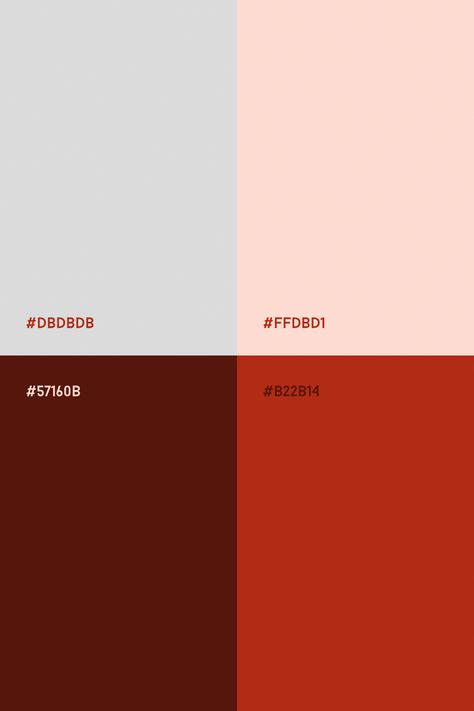 Warm color combination of reds and gray Complimentary Colors For Red, Color Palette Reds, Colors With Red, Tomato Red Color Palette, Pink And Red Colour Scheme, Neutral Red Color Palette, Gray Red Color Palette, Colors That Go Well With Red, Color Pallets With Red