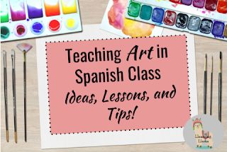 Teaching Art in Spanish Class Spanish Preschool, Spanish Crafts, Spanish Teacher Resources, Spanish Learning Activities, Spanish Projects, World Language Classroom, World Language, Class Presentation, Homeschool Spanish