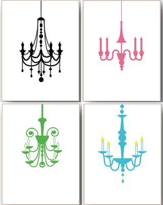 Brainstorming for C's room re-do . . . . Chandeliers Simple, Chandelier Drawing, Chandelier Silhouette, Chandelier Diy, Paper Chandelier, Masquerade Ball Party, Pink Beret, Thrift Shop Finds, Chandelier Art