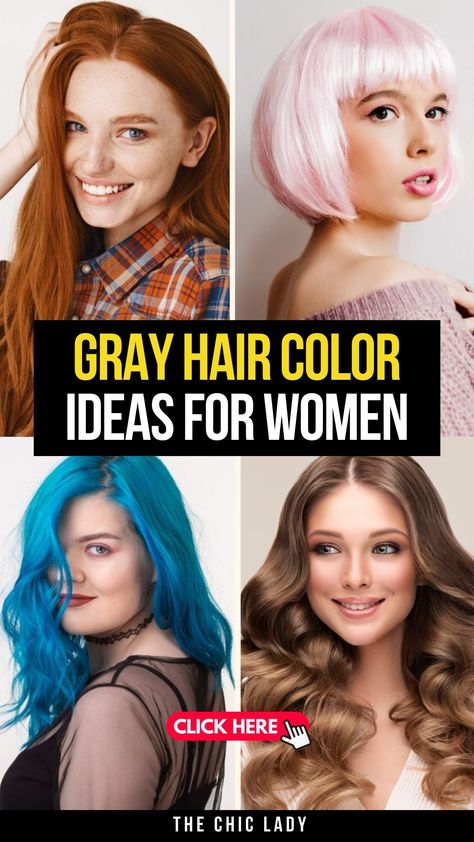 Top Hair Color Ideas to Elevate Gray Hair Ideas For Gray Hair, Beautiful Hair Color Ideas, Best Hair Color Ideas, Gray Hair Color Ideas, Grey Hair Coverage, Best Hair Color, Rich Brunette, Ash Blonde Highlights, Covering Gray Hair