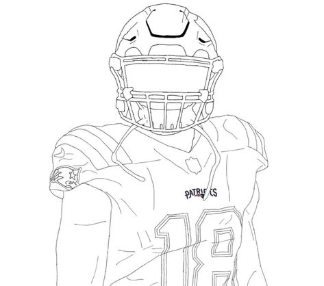 Football Players Drawing, Football Drawing Easy, Drawing Outlines, Football Player Drawing, Sports Artwork, Formal Cooler Ideas, Football America, Formal Cooler, Football Drawing