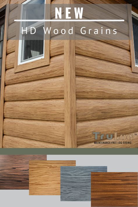 Log Cabin Siding, Vinyl Siding Installation, Rustic Home Exterior, Log Cabin Exterior, Steel Siding, Log Siding, Cabin Exterior, Rustic Bathroom Designs, Small Farmhouse