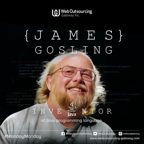 Our #ManDayMonday for this week is about giving honor to a programming legend, This man created one of the most widely-used programming languages of all-time #Respect #Java #JamesGosling James Gosling, Happy Birthday James, Badshah Rapper, Java Programming Language, Human Genome, Karma Yoga, Java Programming, Men's Day, Programming Languages