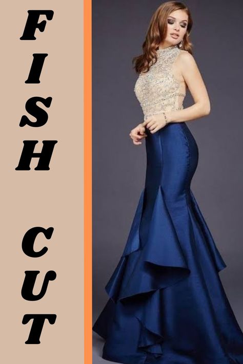 Fish Style Gown, Fish Gowns Dresses, Gown Stitching Ideas, Fish Gown, Fish Cut Dress, Dress Materials Designs Latest, Fish Tail Gown, Fish Cut Gown, Dress Designs For Girls