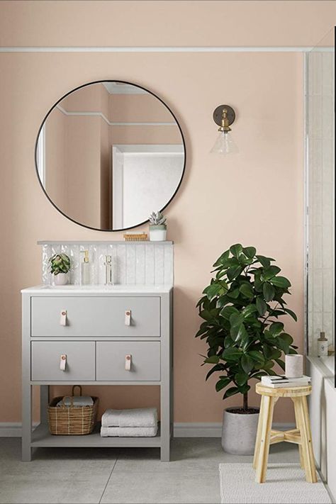 Peach Living Rooms, Paint For Walls, Hallway Paint Colors, Dulux Paint Colours, Peach Bathroom, Hallway Paint, Beautiful Bedroom Colors, Peach Paint, Cosy Decor