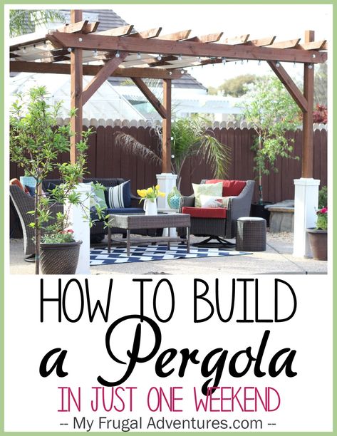 Build A Pergola, Free Standing Pergola, Deck Building, Building A Pergola, Pergola Design, Pergola Canopy, Outdoor Entertainment, Wooden Pergola, Backyard Pergola