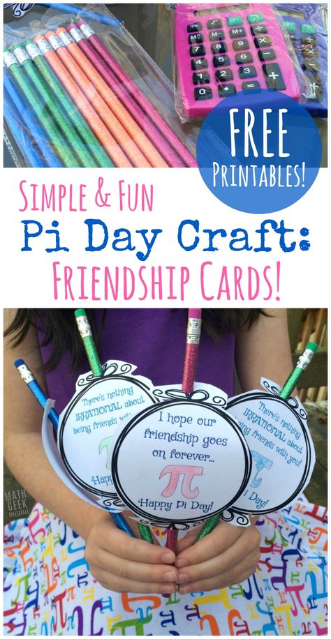 Looking for a fun and simple Pi Day Activity for kids of all ages? Celebrate an excitement for math with this Pi Day Craft for kids! It's super simple, and kids can then share the number pi and discuss math concepts with their friends. While eating pie, of course. ;) Pi Activities, Craft For All Ages, Learning Multiplication, Math Geek, Happy Pi Day, Money Saving Mom, Kids Money, Educational Activities For Kids, Pi Day