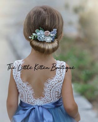 Boho Flower Girl Dress, Rustic Flower Girl Dress, Flower Wreath Hair, Sleeveless Flower Girl Dresses, Flower Girl Dresses Blue, Boho Flower Girl, Long Flower Girl Dresses, Rustic Flower Girls, Princess Flower Girl Dresses