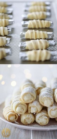 Cream Horn Cookies (Lady Locks) spring cookie recipe #easter #spring #baking #dessert #recipe Lady Locks With Puff Pastry, Nut Horns Recipes Cookies, Horn Cookies, Lady Locks, Cream Horn, Cream Horns, Christmas Cookie Recipe, Chocolate Cookie Recipes, Köstliche Desserts