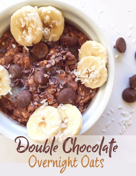 Double Chocolate Overnight Oats - The Dish On Healthy Coconut Oats, Blueberry Yogurt Muffins, Breakfast Oats Overnight, Chocolate Overnight Oats, Yogurt Muffins, Baked Oats, Raw Cacao, Breakfast On The Go, Breakfast Meal Prep