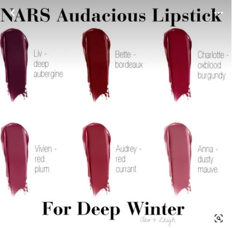 Deep Winter Lipstick, Dark Winter Lipstick, Burnished Winter, Jewel Winter, Winter Lipstick Colors, Dark Lipstick Shades, Everyday Make Up, Winter Lipstick, Winter Deep