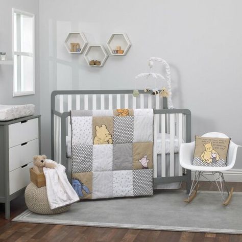 Pooh Nursery, Newborn Room, Winnie The Pooh Nursery, Baby Nursery Neutral, Trendy Baby Nursery, Pooh Baby, Baby Sleep Problems, Crib Sets, Nursery Baby Room