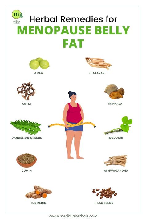 Herbal remedies for menopause belly fat Menopausal Belly, Hormone Balancing Diet, Ayurvedic Diet, Bloated Belly, Visceral Fat, Best Diet, Ayurvedic Herbs, Lifestyle Tips, Improve Health