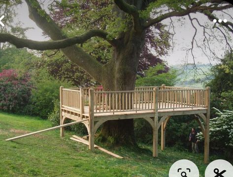 Tree House Deck, Tree Platform, Simple Tree House, Tree Deck, Tree House Plans, Tree House Diy, Tree House Kids, Decoration Restaurant, Cool Tree Houses